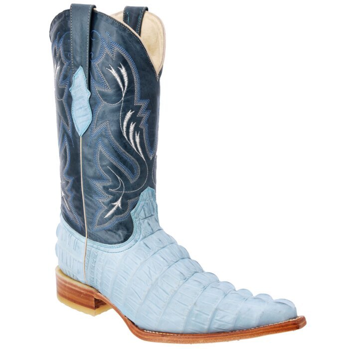 Botas Vaqueras 3X Grabado Cocodrilo Color Baby Blue WD 11-132