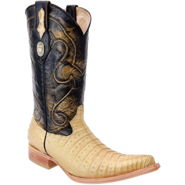 Botas Vaqueras Coco Belly Glaseada Para Hombre WD 11-064 Color Oro