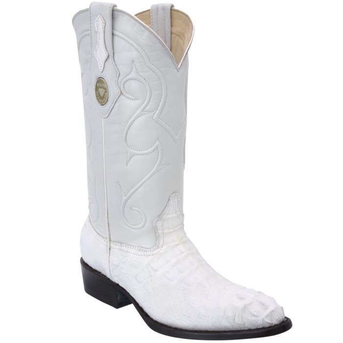 Botas Vaqueras De Cocodrilo Blancas WD 11-205