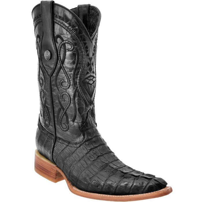 Men's Exotic Crocodile Tail Boots WD 11-043 Black
