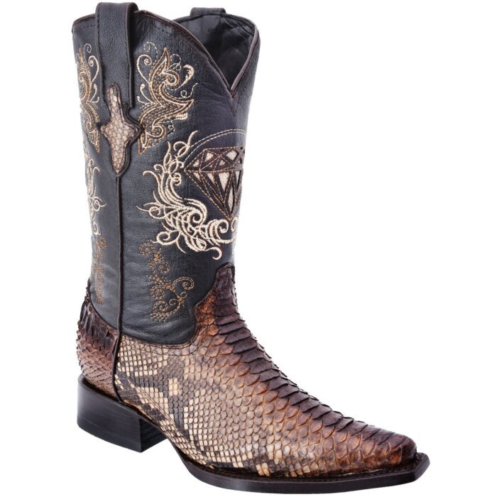 Men's Python Western Boots Brown WD 11-078