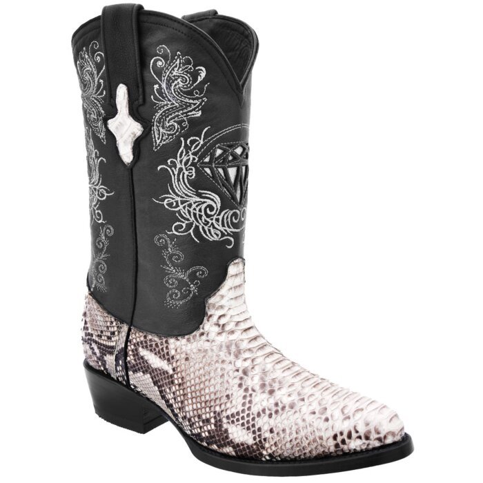 Botas Vaqueras Python 900 Color Natural Tubo Negro WD 11-209