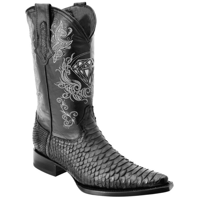 Men's Black Python Western Boots WD 11-081