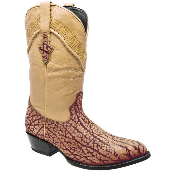 Botas Vaqueras Semi Oval Cuello De Toro Color Arena WD 11-219