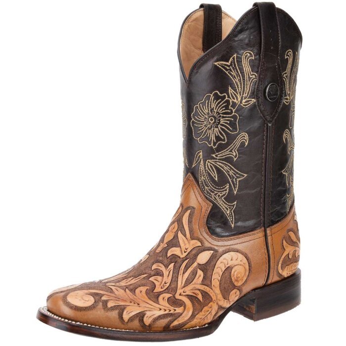 Botas Rodeo Cinceladas Americana Color Miel WD 11-268