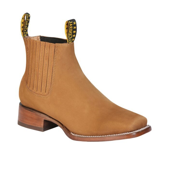 Botin Australiano Piel Nobuck Color Oro Viejo Suela De Cuero
