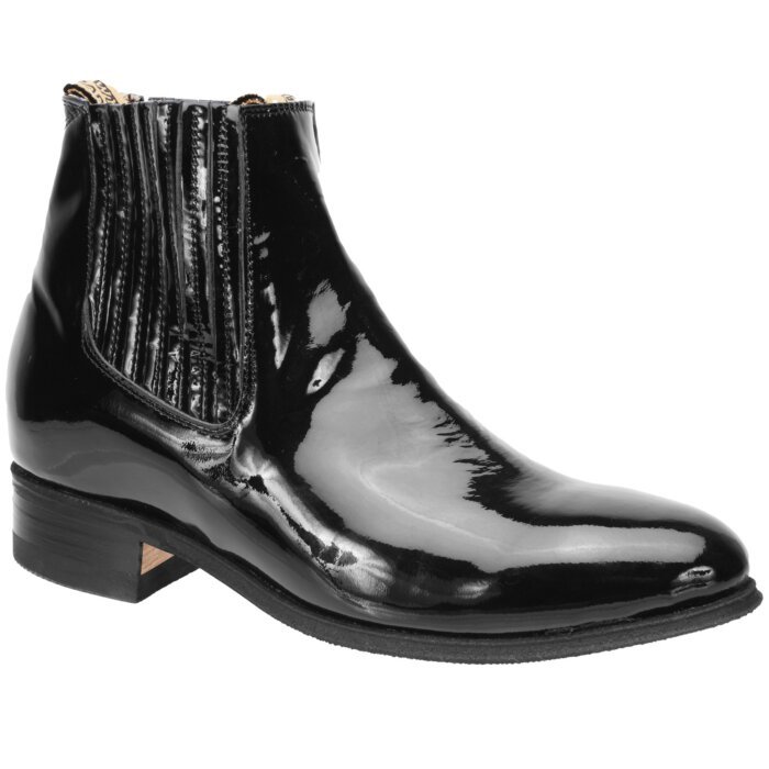 Botines Charros Piel Charol Para Mariachi, Con Suela De Hule WD 11-709