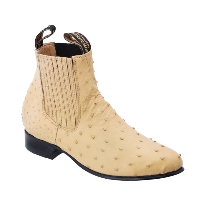 Botines Charros Piel Original De Avestruz WD 11-714 Color Orix