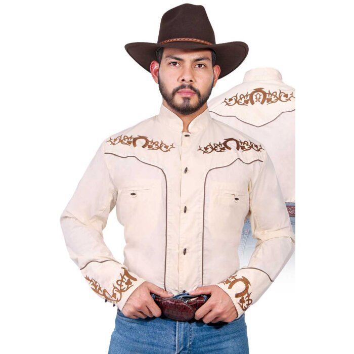 Camisa Charra Beige El Señor De Los Cielos 42882