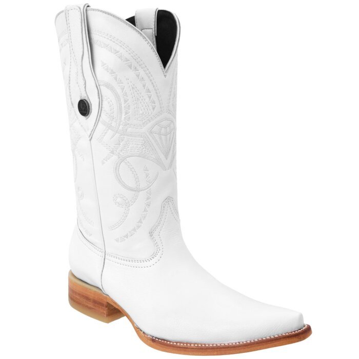 Botas Vaqueras Imitación Venado Color Blanco 3X WD 11-133
