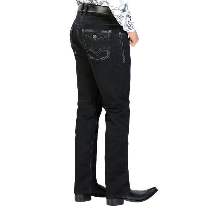 Lamasini Jeans Vaqueros Modern Boots Jet Black 1863