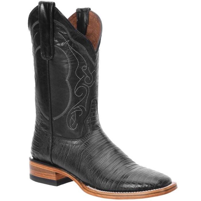 Botas Rodeo Grabado Lizard Color Negro WD 11-294