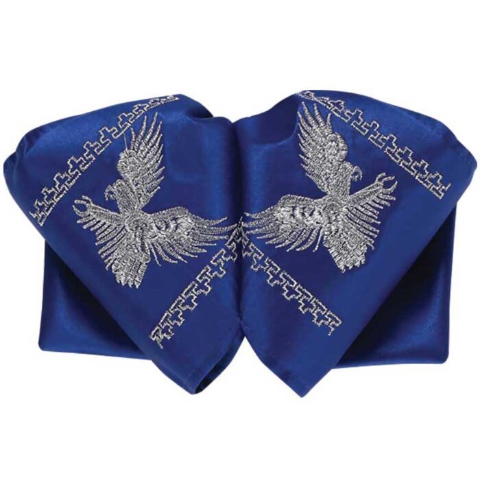 Moño Charro Azul  Bordado Aguila 600121