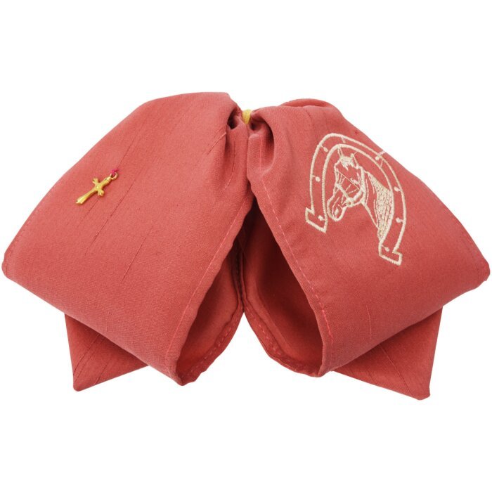 Moño Charro Salmón Bordado De Herradura Y Caballo WD 11-954