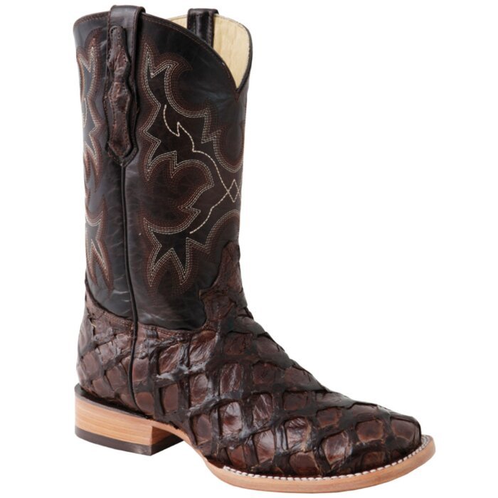 Botas Rodeo Exóticas Monster Fish Color Chocolate 100 Años 44116