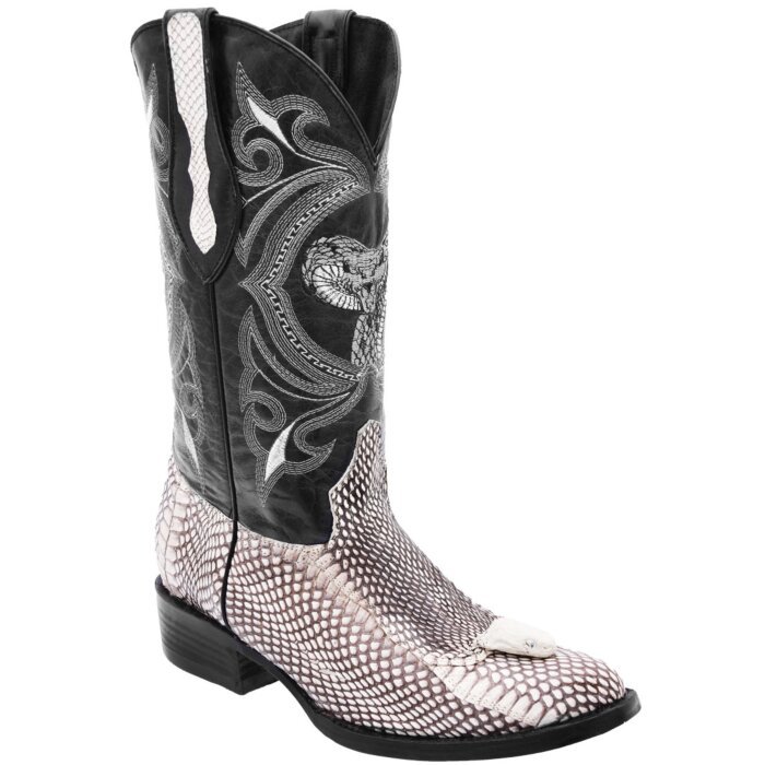 Botas Vaqueras Víbora Con Cabeza Color Natural WD 11-208