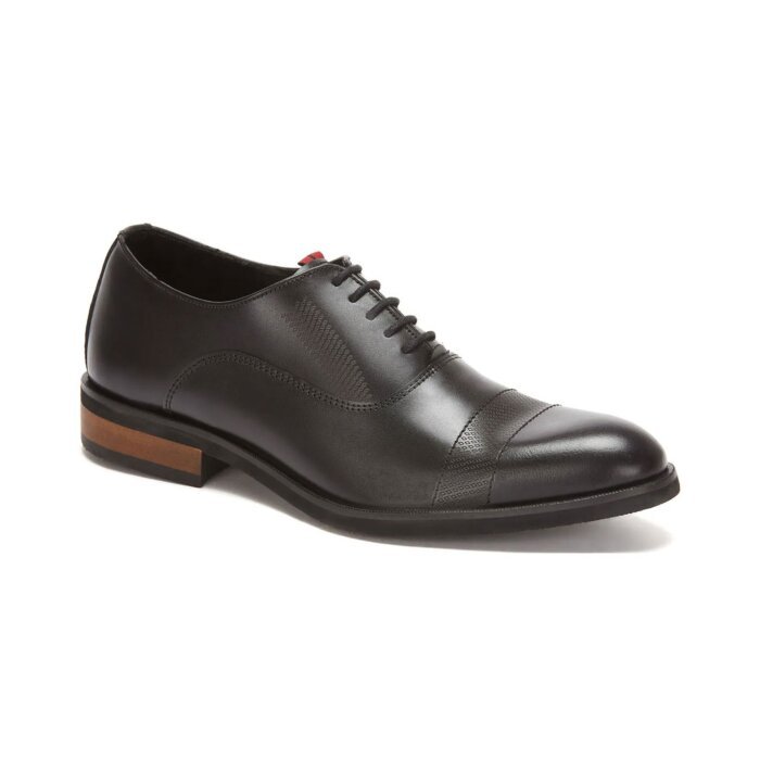 Zapato Negro Andrea De Piel Para Hombre Con Agujetas
