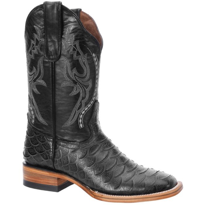 Botas Rodeo Grabado Pitón (Python) Color Negro WD 11-297