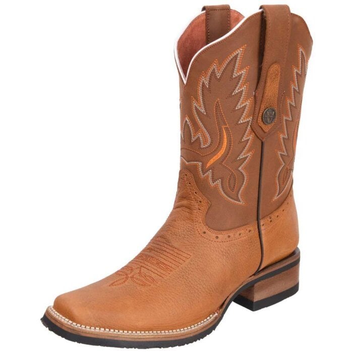 Bota Rodeo De Piel Verthali 030 Color Tan
