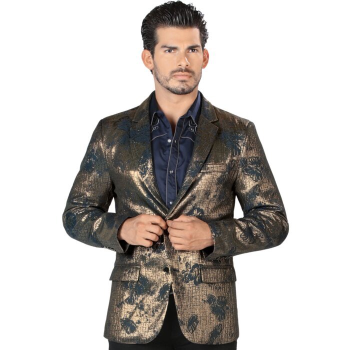 Saco Fino Navy-Dorado Lamasini 502