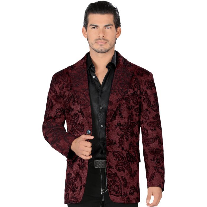 Saco Fino Brilloso Color Vino Lamasini 35205