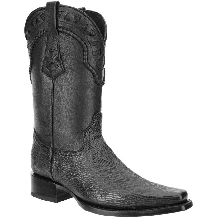 Botas Vaqueras De Tiburón Negras Horma Europea WD 11-152