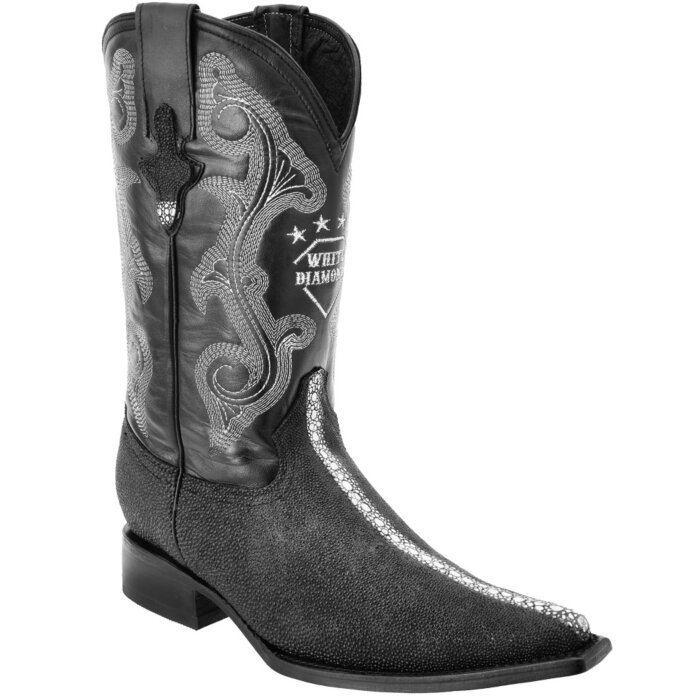 Botas Vaqueras Grabado Mantarraya Negra 3X DW 11-142