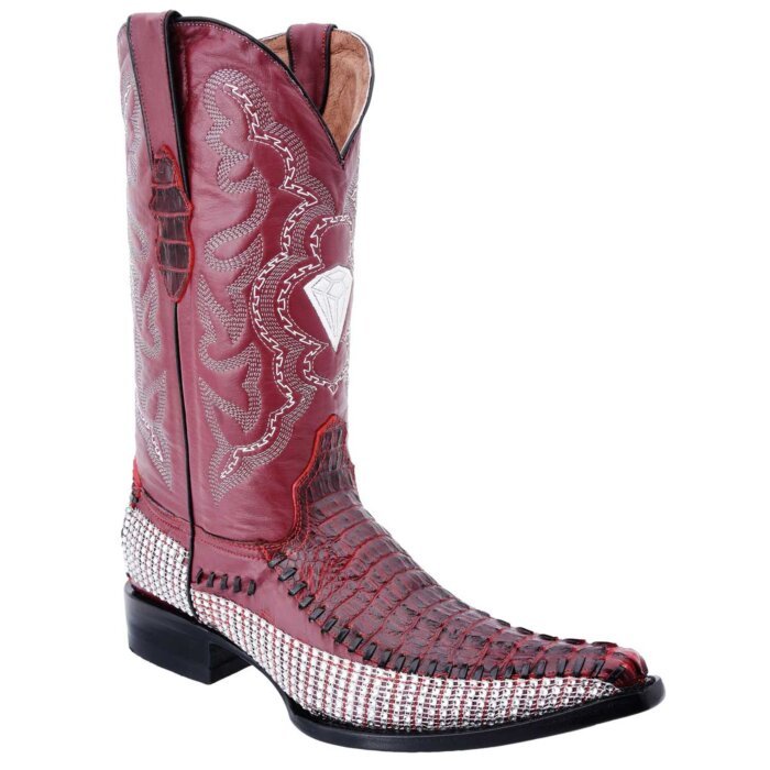 Botas Vaqueras Rojas Con Pedreria Coco Clón WD 11-104