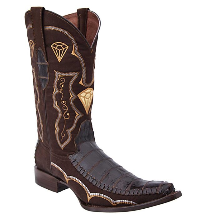 Botas Vaqueras Coco Belly Clón Tejida WD 11-095 Café