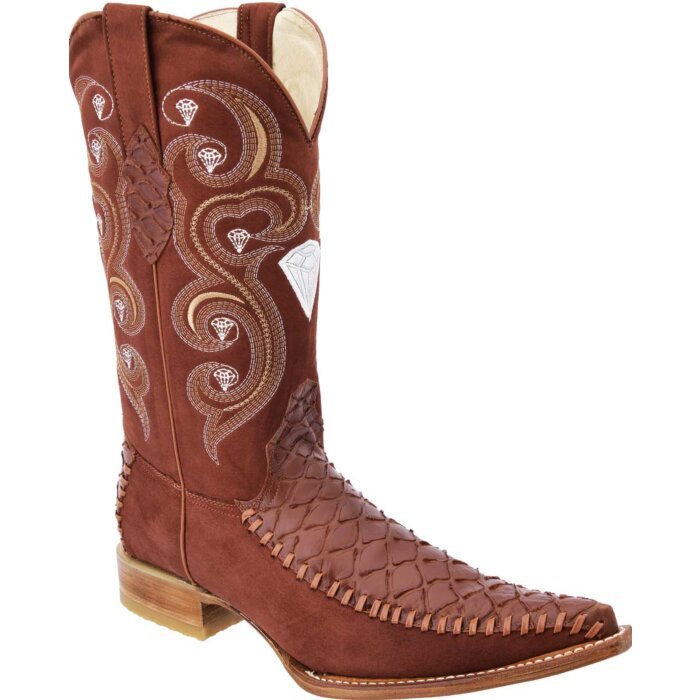 Botas Vaqueras Oso Hormiguero Clón White Diamonds Boots 10-139 Cognac