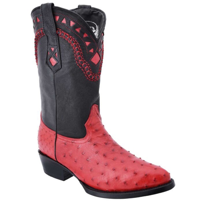 Botas Vaqueras Avestruz WD Boots 227 Color Rojo