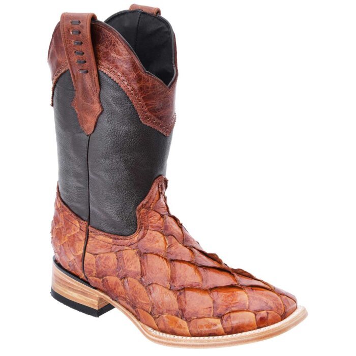 Botas Rodeo Piel De Pirarucú Original Color Cognac WD 11-248