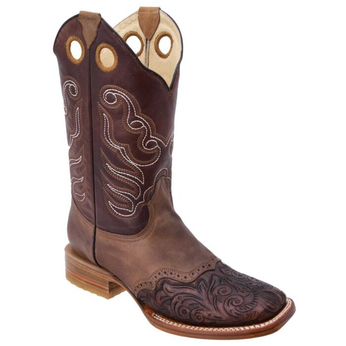 Botas Rodeo Cincelada Antifaz Café WD 11-281