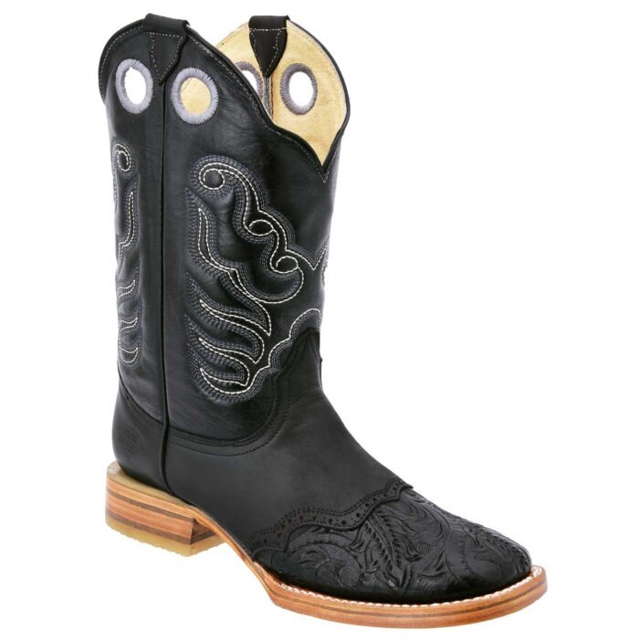 Botas Rodeo Cincelada Antifaz Negra WD 11-280
