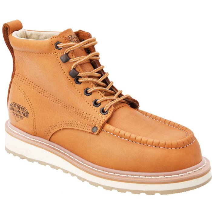 Botines De Trabajo WD 11-437 Color Café Claro Tipo Mocasín