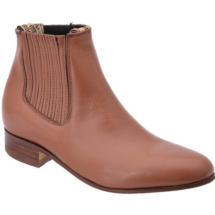 Botines Charros Tradicionals Color Tabaco Piel Napa WD 11-726