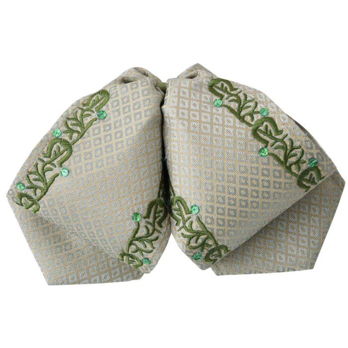 Moño Charro Fino Verde Bordado WD 11-980