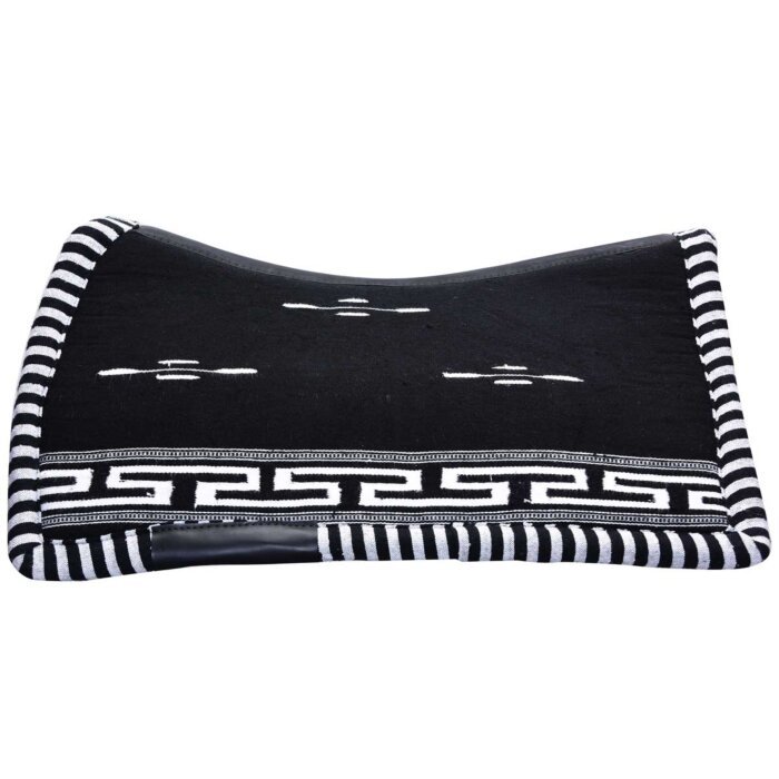 Suadero Cuadrado Tejido Negro Grecas Blancas WD 11-1062