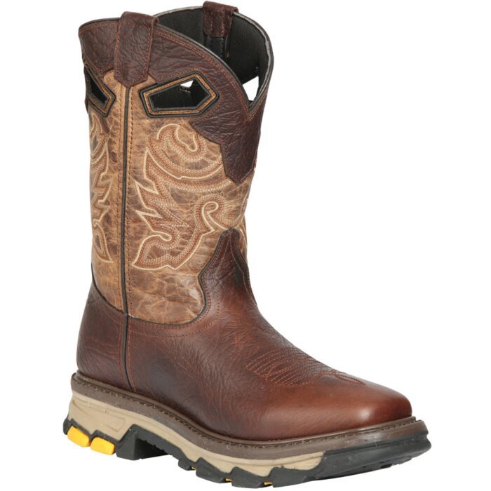 Bota Rodeo Para Trabajo Piel Shoulder Color Café 44685