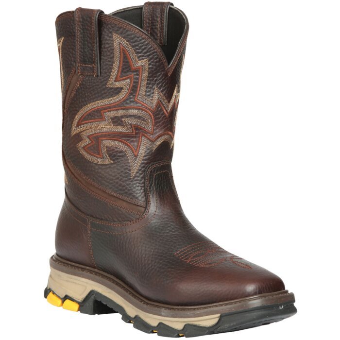 Bota Rodeo Para Trabajo Piel Bull Fight Color Café 44695