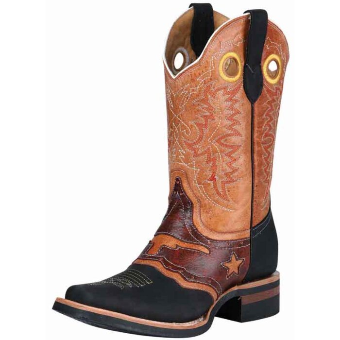 Bota Negras Rodeo Crazy El General 33305