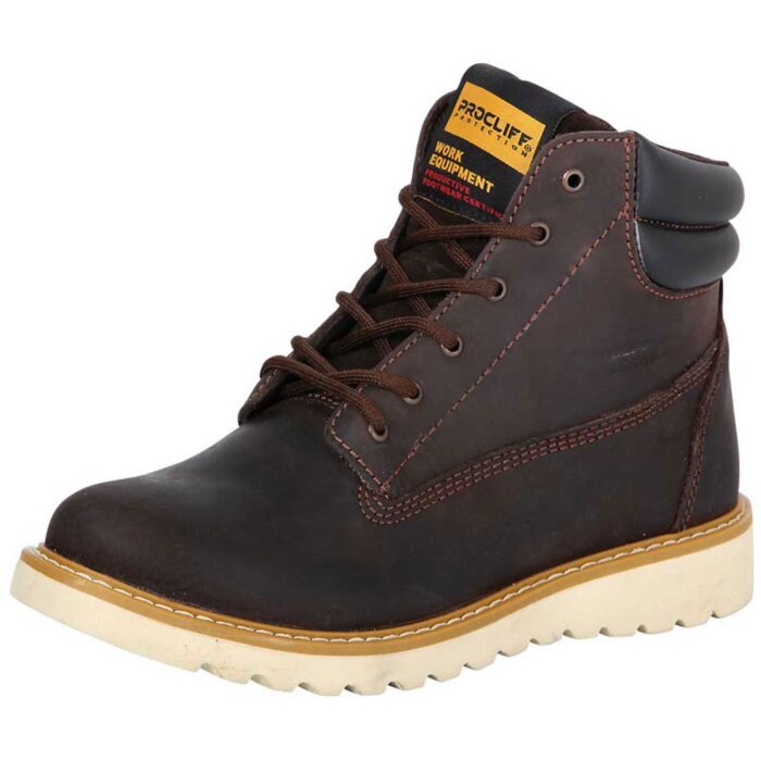 Zapato De Trabajo Cliff Para Joven o Mujer 35200 Color Café