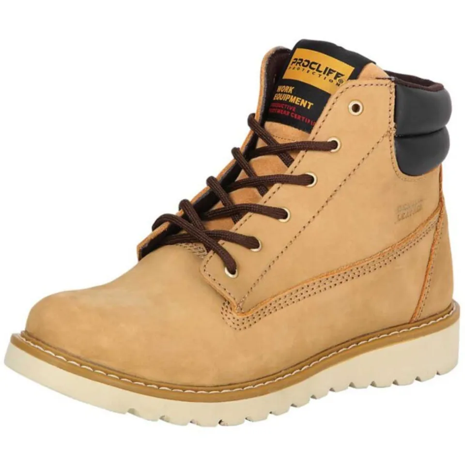 Zapato De Trabajo Cliff Para Mujer Joven 35202 Color Miel