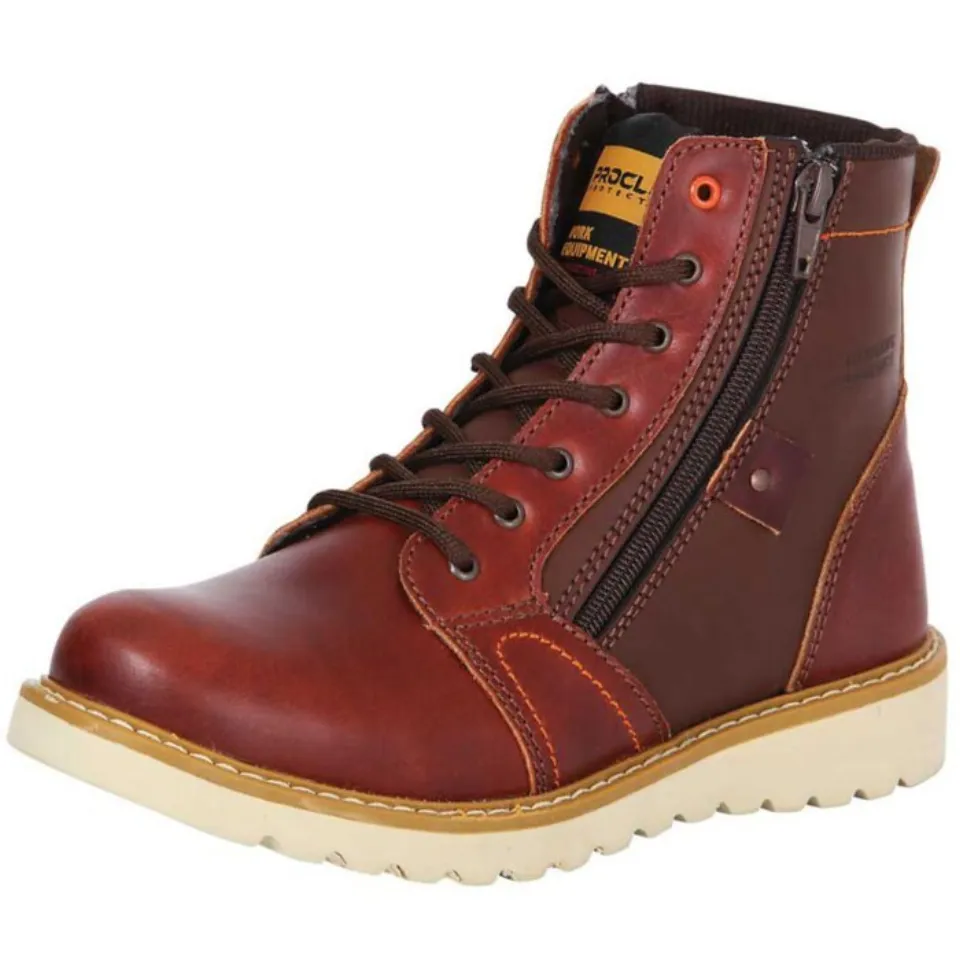 Zapatos De Trabajo De Mujer Cliff 35209 Color Vino