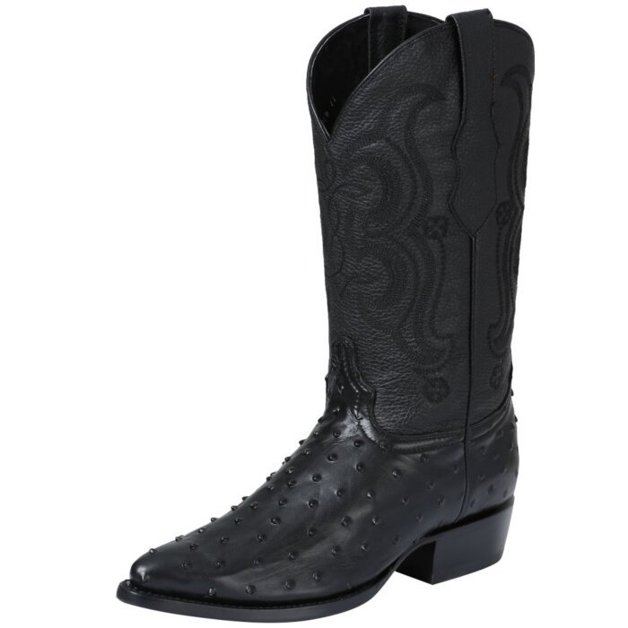 Botas Vaqueras Negras Imitación Avestruz 40836