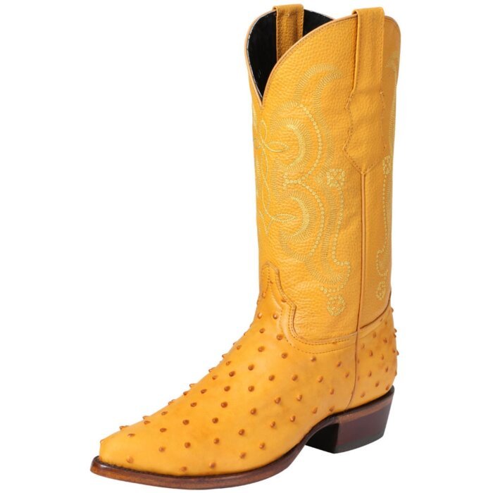 Botas Vaqueras Imitación Avestruz 40837 Butter