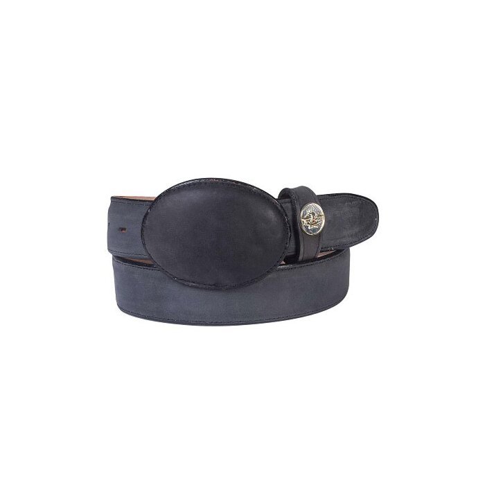Cinto Negro Vaquero Piel Crazy El General 21274