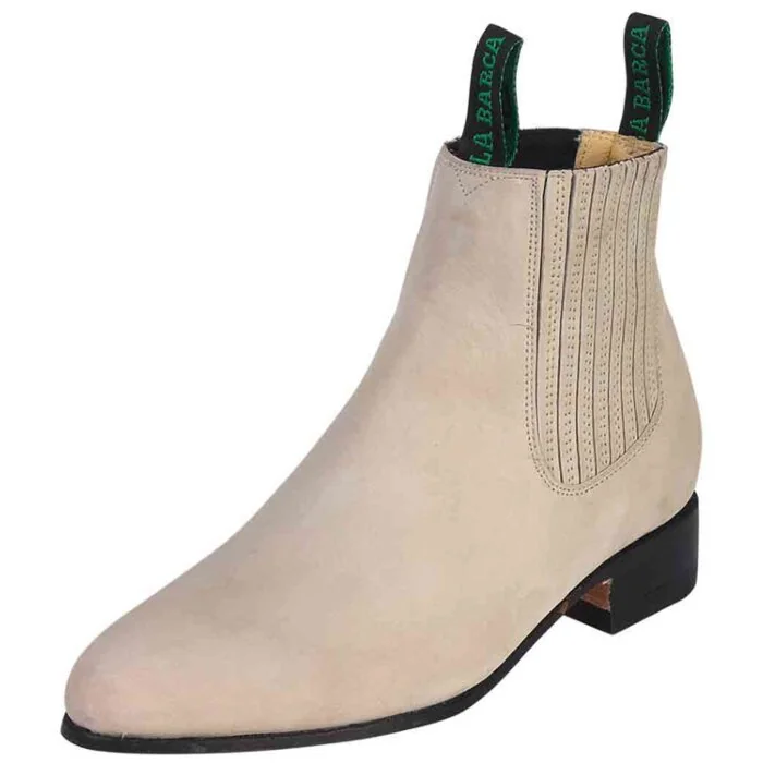 Botines Charros Color Perla La Barca 217 Nobuck