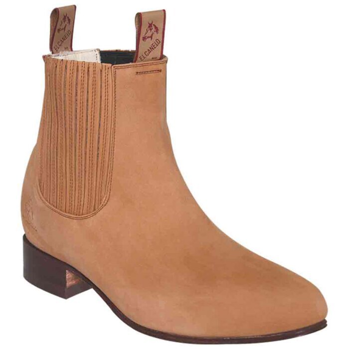 El Canelo 1 Charro Ankle Boots Nubuck Color Camel