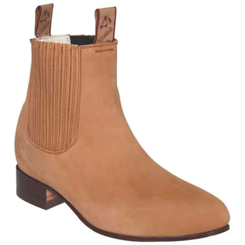 El Canelo 1 Charro Ankle Boots Nubuck Color Camel